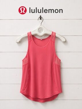 LULULEMON Pink Mesh Racerback Tank Top XS/S